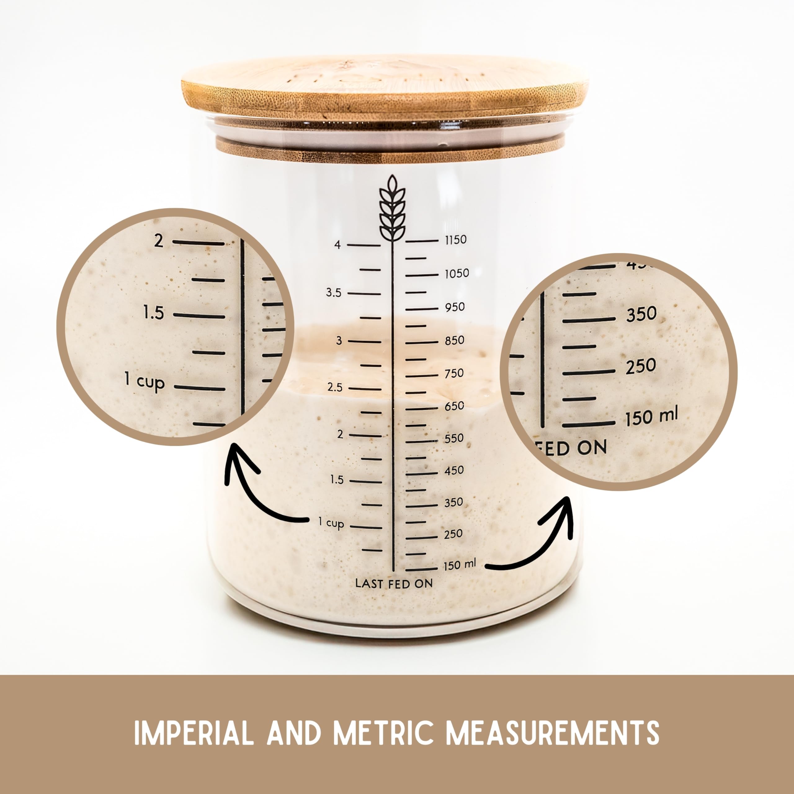 Sourdough Starter Kit | 50oz Wide Mouth Glass Jar | Sourdough Bread Baking Supplies| Sourdough Starter Jar | Sourdough Baking Kit | Sourdough Jar Wide Mouth | Sourdough Starter Jar Glass