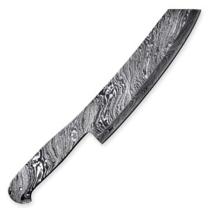 Hercules Knives Custom Hand Forged Damascus Steel Blank Blade Chef Knife - Kitchen Knife Damascus Billet Bar Handmade Knife Making Supply