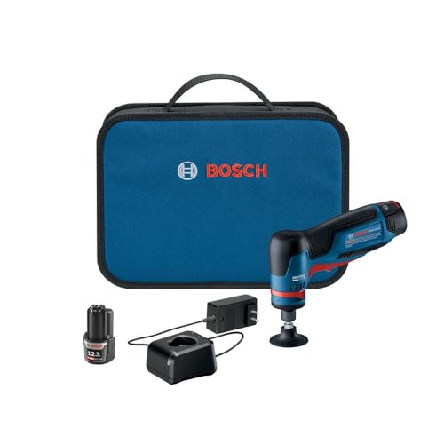 BOSCH GWG12V-20SB23 12V Max Brushless 1/4 In. Right Angle Die Grinder Kit with (2) 3.0 Ah Batteries