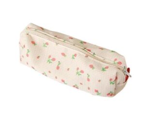 pink floral style pencil bag women pencil case pen holder coin pouch cute simple pen bag stationery organizer multifunction cosmetic makeup storage bag ，pen, pencil and marker cases organization