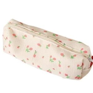 Pink Floral Style Pencil Bag Women Pencil Case Pen Holder Coin Pouch Cute Simple Pen Bag Stationery Organizer Multifunction Cosmetic Makeup Storage Bag ，Pen, Pencil and Marker Cases Organization