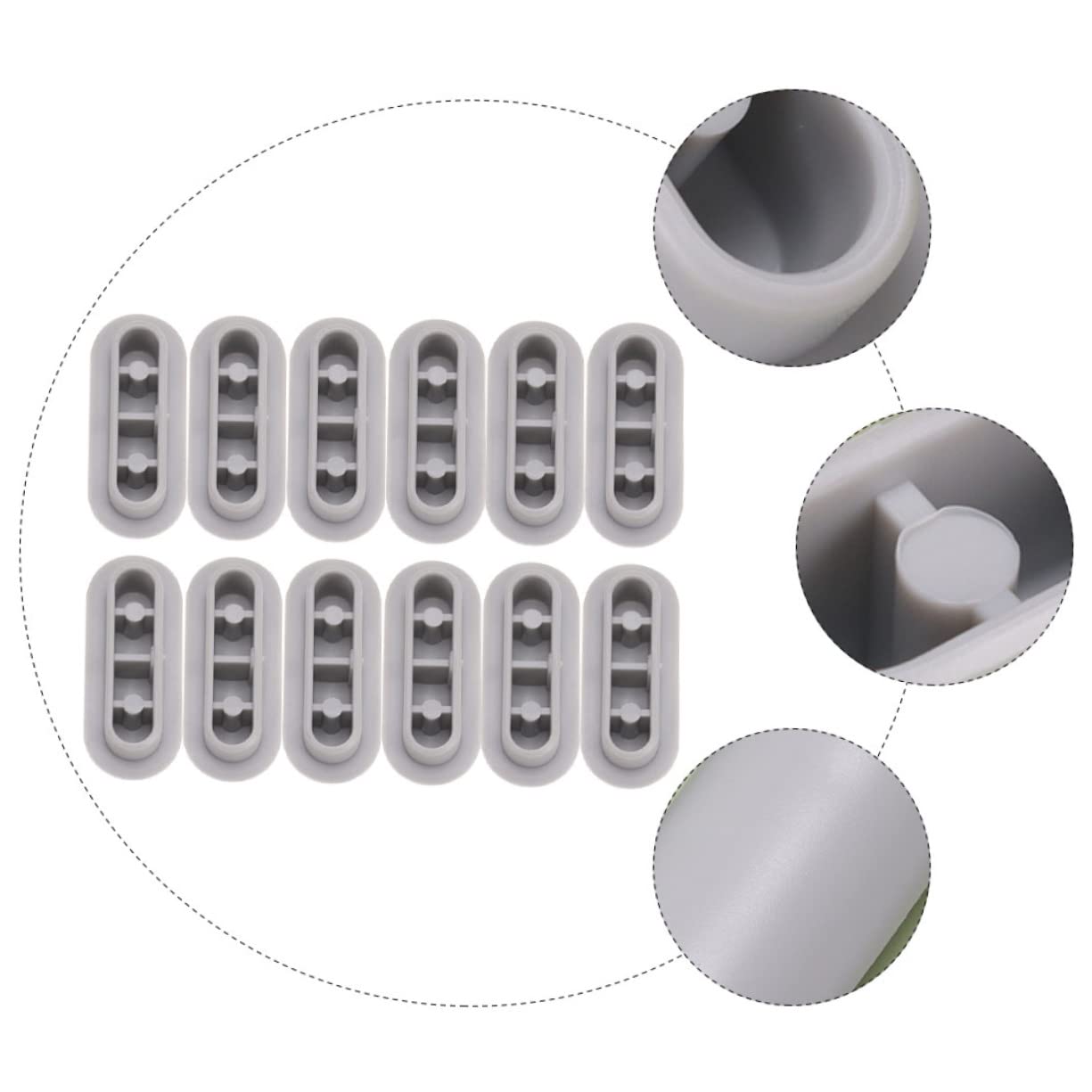 Homoyoyo 12pcs Toilet Gasket Toilet Parts Toilet Bidet Replacement Bathroom Bumper Toilet Seats Toilet Bumper Anti-slip Gaskets Grey Toilet Anti- Slip Gaskets Toilet Pads Plastic Mute Lift