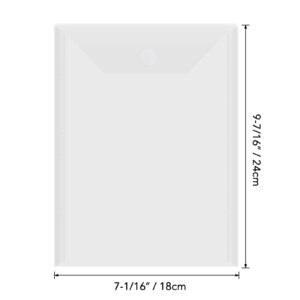 Briartw 20pcs 7x9.4" Storage Envelopes Hook and Loop Closure, Resealable Plastic Envelopes Pockets for Cutting Dies Stencil Crafts Organizer Holder,Storage Bag for Clear Stamp,Die Cuts,Photos