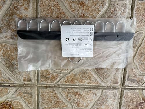 OMHOMETY Belt Hanger for Closet Max 60 Belts, Sturdy Wood Belt Organizer with 20 Hooks, Hanging Belt Rack Belt Storage Holder, Black 1 Pack