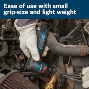 BOSCH GWG12V-20SB23 12V Max Brushless 1/4 In. Right Angle Die Grinder Kit with (2) 3.0 Ah Batteries