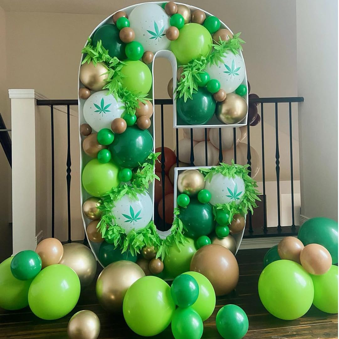 Green Balloons Dark Green Balloon Set, 50 Pcs 12 inch Different Shades Emerald Green Lime Green Confetti Latex Balloons For Jungle Safari Party Supplies St. Patrick's Day Decoration