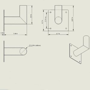 VOHYOV Wall Mount Bracket 90 Degree for LED Parking Lot Light 2-3/8inch Light Fixture Mounting L-Shape Bracket Slip Fitter Adapter for Outdoor Commercial LED Shoebox Area Yard Lights