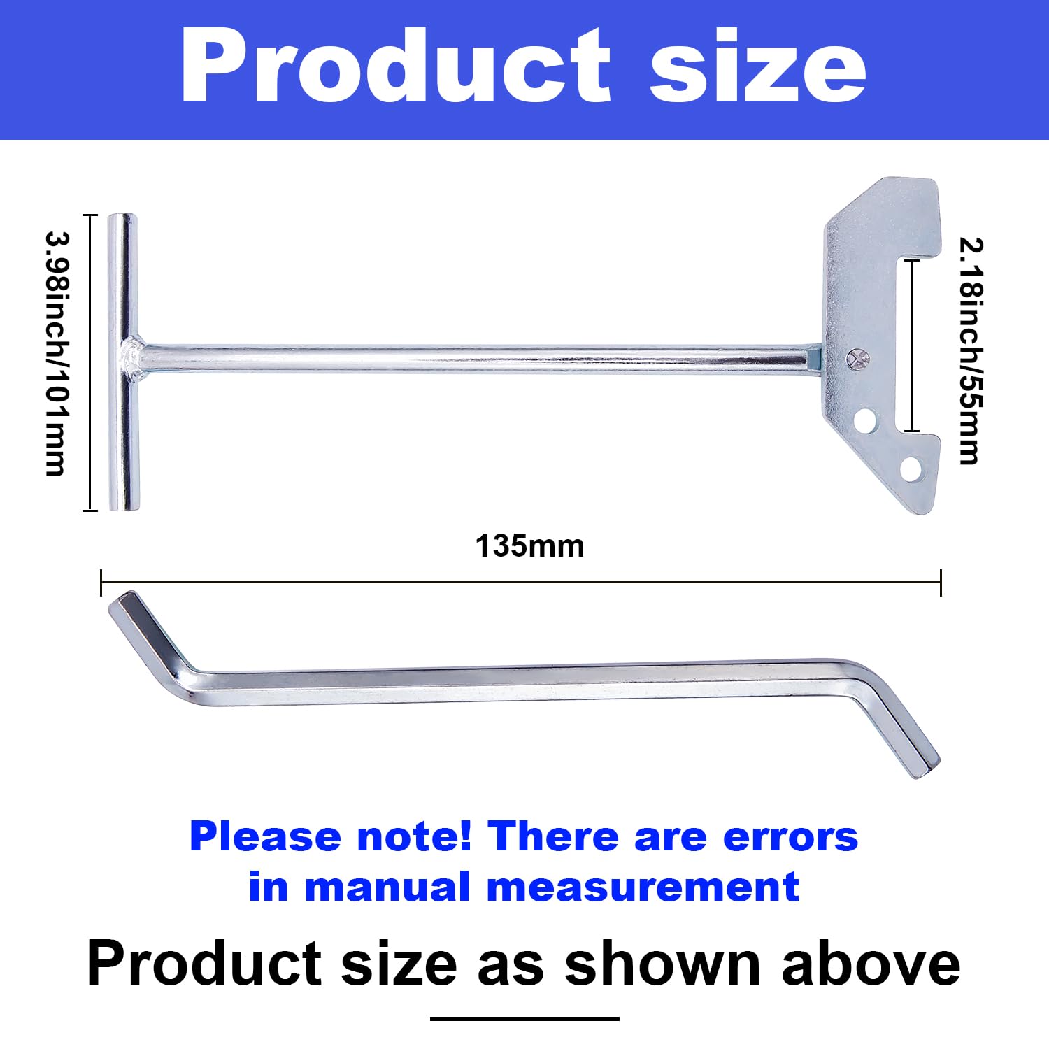 FullMayPro Garbage Disposer Unjamming Wrench/WRN-00 Garbage Disposal Wrench Tool,Garbage Disposal Unjamming Wrench/Garbage Disposal Wrench for Dislodge Jams or Clutter From Above The Sink（Silver Kit）