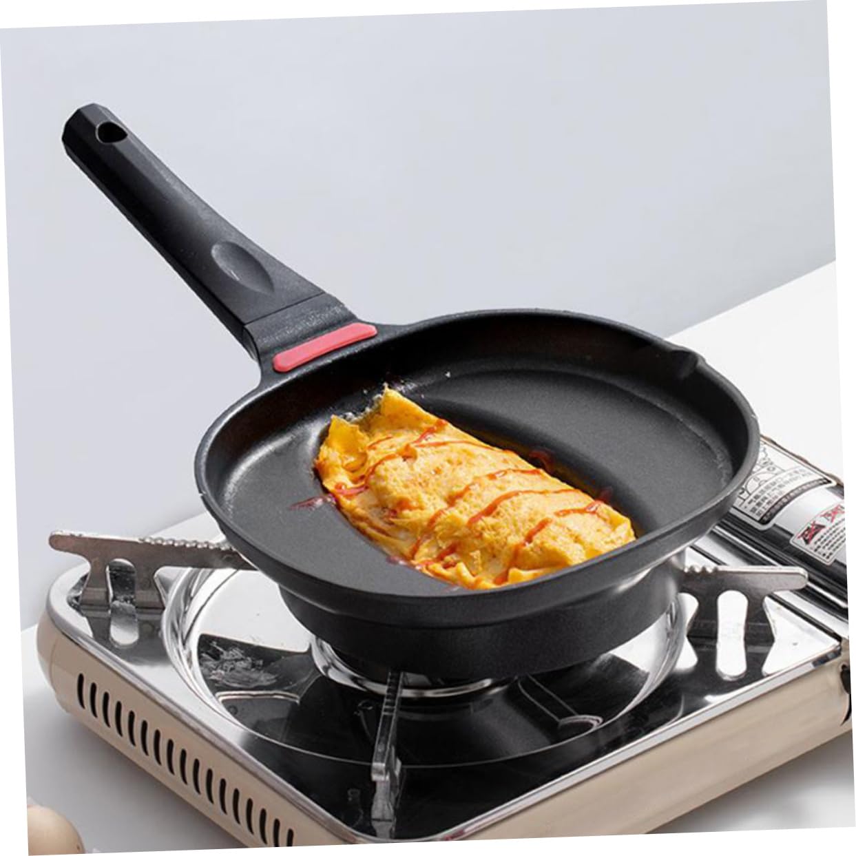 MAGICLULU 1pc Omurice Pot Outdoor Cooking Pan Iron Egg Nonstick Egg Pan Skillet Pan Pancake Molds Toaster Oven Pan Japanese Omelette Pan Maker Pans Multifunctional Pot Sandwich Resin Handle