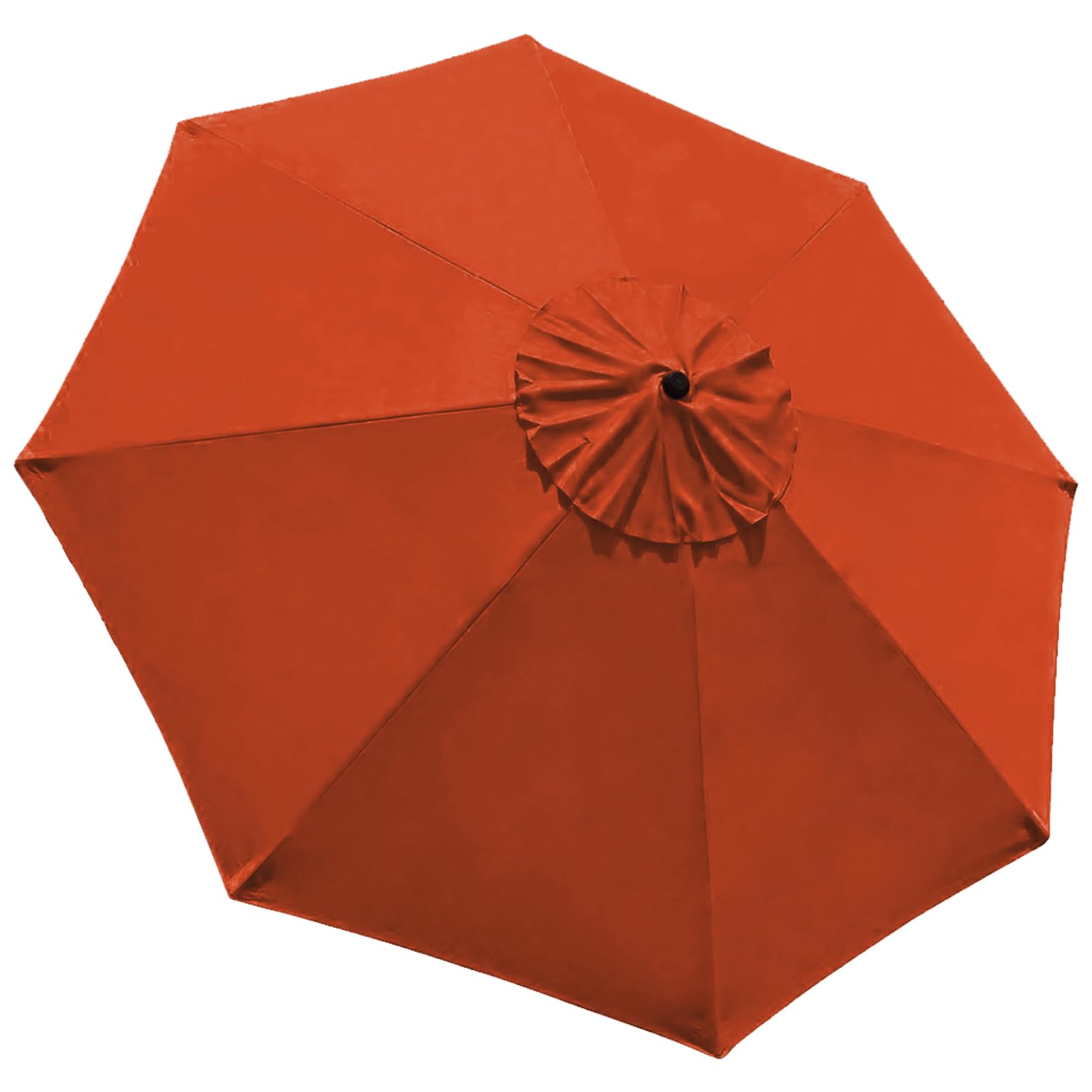 EliteShade USA 9FT Patio Umbrella Replacement Covers 8 Ribs Market Umbrella Canopy Cover (CANOPY ONLY) (Rust)