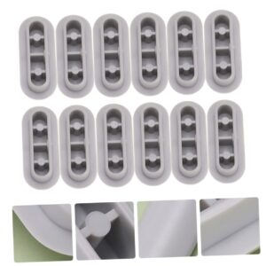 Homoyoyo 12pcs Toilet Gasket Toilet Parts Toilet Bidet Replacement Bathroom Bumper Toilet Seats Toilet Bumper Anti-slip Gaskets Grey Toilet Anti- Slip Gaskets Toilet Pads Plastic Mute Lift