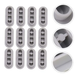 Homoyoyo 12pcs Toilet Gasket Toilet Parts Toilet Bidet Replacement Bathroom Bumper Toilet Seats Toilet Bumper Anti-slip Gaskets Grey Toilet Anti- Slip Gaskets Toilet Pads Plastic Mute Lift