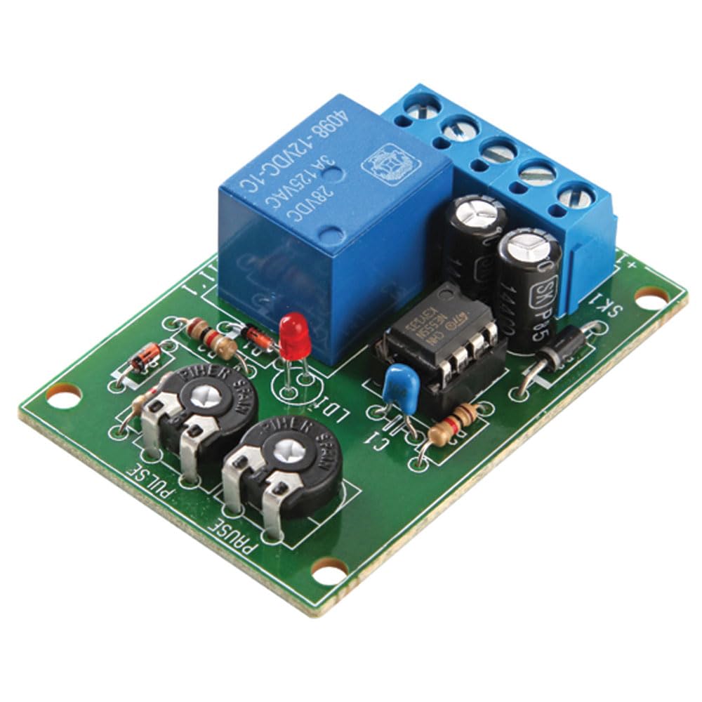 Velleman Interval Timer Module - General Purpose 0.5-5s Pulse and 2.5-60s Pause Timer 3A NO/NC Contact