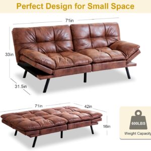 MUUEGM WXJ-sofabed-Brown-88 Sofabed, Dark Brown