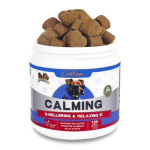 calming chews for dogs - dog anxiety relief,dog calming treats, supplements calming chews for dogs 120 count lamb flavor