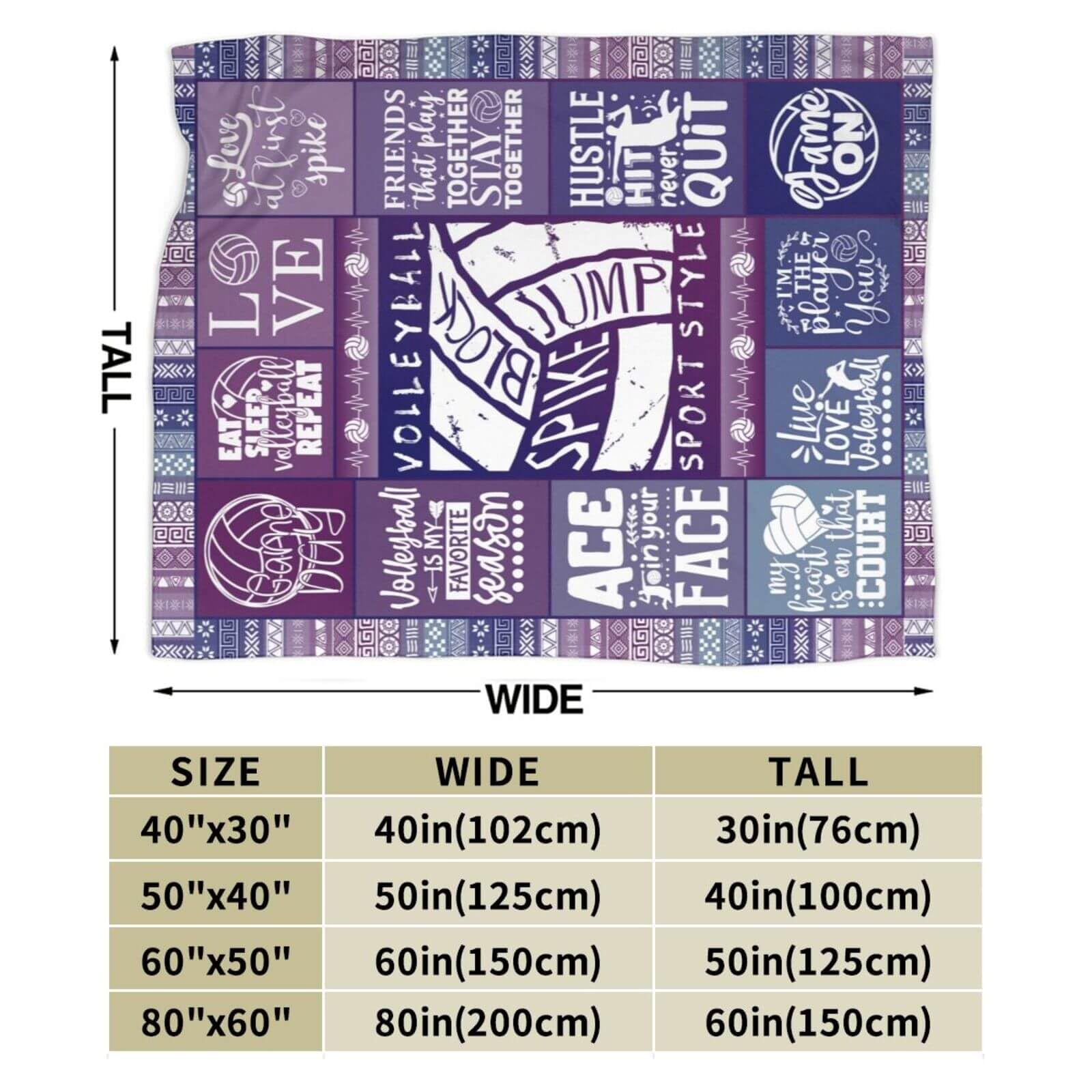 Homieblanket Volleyball Blanket for Boys Girls, Cool Volley Ball Themed Design Printed Throw Blankets for Kids Lap, Chair Sofa, Warm Soft Cozy Blanket, 40"x 50"