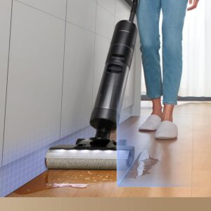 dreame H13 Pro Wet Dry Vacuum Cleaner, Smart Floor Cleaner Vacuum Mop for Hard Floors, 140°F Brush Wash, Hot Air & Dual Rotation Self-Cleaning, GlideWheel™ Power System, Great for Sticky Messes