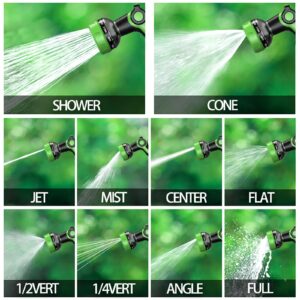 Hose Nozzle 10 Adjustable Patterns Garden Hose Nozzle Premium High Pressure Water Hose Nozzle with Thumb Control Design Hose Sprayer Nozzle for Garden & Lawns Watering, Cleaning, Pets & Car Washing