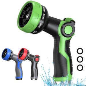 hose nozzle 10 adjustable patterns garden hose nozzle premium high pressure water hose nozzle with thumb control design hose sprayer nozzle for garden & lawns watering, cleaning, pets & car washing