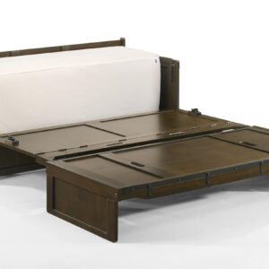 Night & Day Furniture Murphy Cube Cabinet Bed (Rustic Brown w/Ranchero Hardware, Queen)