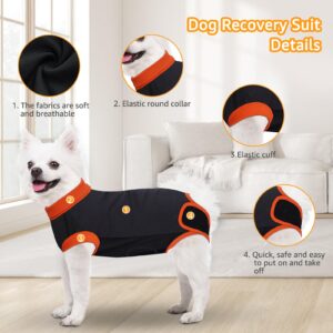 iBuddy Dog Surgical Recovery Suit, Professional Pet Recovery Shirt Dog Abdominal Wounds Bandages for Male Female，Anti Licking Breathable Dog Shirt