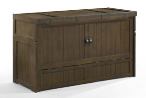 night & day furniture murphy cube cabinet bed (rustic brown w/ranchero hardware, queen)