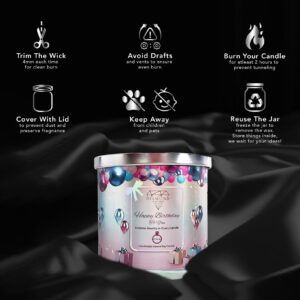 Diamond Empire Happy Birthday Candle with Surprise Jewelry Inside (Surprise Jewelry Valued up to $3,500) 2 Wick Candle (Burn up to 120 H) Ring Size 6