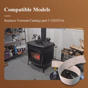 Ctuoptuo Interam Gasket for Dutchwest Stove 6" Combustor, Replaces Vermont Castings Part # 1203533A, 18" Long x 2" Wide x 1/16" Thick