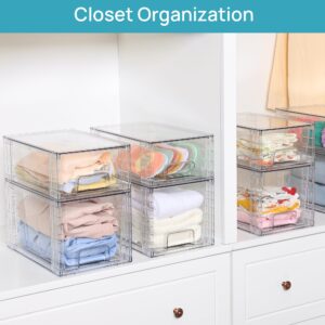 Vtopmart 4 Pack Large and 2 Pack 12''W Stackable Storage Drawers