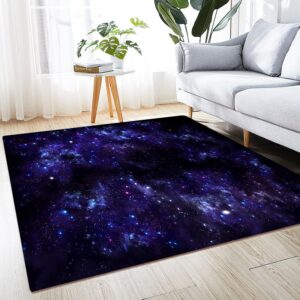 kksme Large Area Rug Carpet Floor Washable Mats Rugs 5'x6' for Living Room Bedroom Home Decor Galaxy Star Nebula Astral