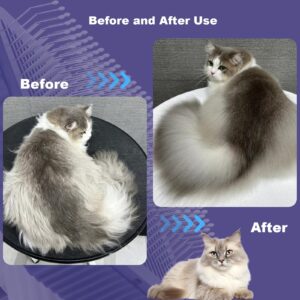 Garstor Cat brush, Cat Brush for Long or Short Haired Cats, Remove Loose Fur and Mats, Rounded Pins Reduces Painful Pulling, Not for Tangle and Curly Fur, Dark Blue