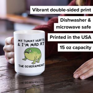 LookHUMAN Statement Coffee Mug - Funny Coffee Mug for Men & Women, Unique Coffee Mugs & Funny Mugs, Double-Sided Print Ceramic Coffee Cups, Dishwasher Safe Novelty Coffee Mugs for Coffee Lovers, 15oz