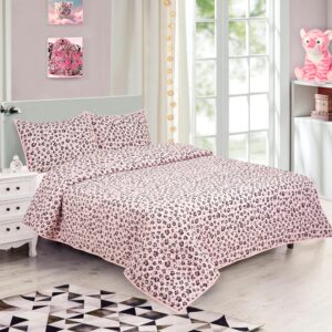 kidz mix cheetah girl power quilt set, queen