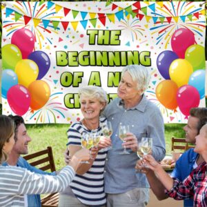 The Beginning of a New Chapter Banner - We Will Miss You Banner – Congratulations Banner – Happy Retirement Banner - Farewell Banner - Graduation Banner - 5ft x 3ft (White & Green)