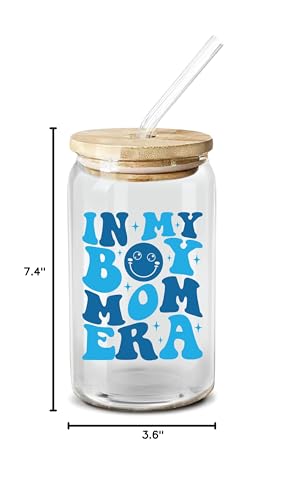 NewEleven Christmas Gifts For Mom, New Mom - Gifts For a Mom of Boys, Pregnant Mom, Expecting Mom, Mama, Mom To Be, Mommy To Be - 16 Oz Coffee Glass