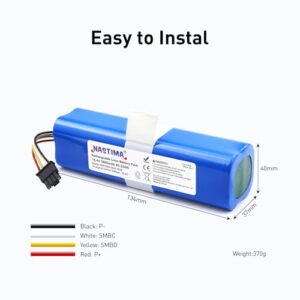 NASTIMA 14.4V 5800mAh Li-ion Battery Compatible with Eufy Robovac L70 Hybrid, T2190, T2190G21, Part Number INR18650 M26-4S2P, Vacuum Cleaners Battery with BMS