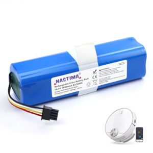 nastima 14.4v 5800mah li-ion battery compatible with eufy robovac l70 hybrid, t2190, t2190g21, part number inr18650 m26-4s2p, vacuum cleaners battery with bms