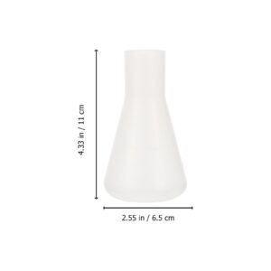 10 Pcs Plastic Flask Science Conical Flasks Conical Flask for Chemistry Scale Conical Flask Scale Flask for Laboratory Erlenmeyer Flask Experiment Scale Flask Plastic Conical Flask