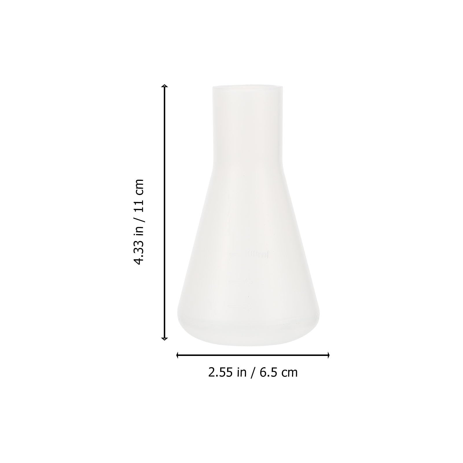 10 Pcs Plastic Flask Science Conical Flasks Conical Flask for Chemistry Scale Conical Flask Scale Flask for Laboratory Erlenmeyer Flask Experiment Scale Flask Plastic Conical Flask