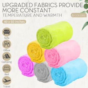 SmoothNovelty 6 Pcs Fleece Blankets for Girls Sleepover Party Soft Fuzzy Throw Blanket Warm Flannel Blanket for Teenager Spa Party Movie Graduation (Multicolor,40 x 60 Inch)