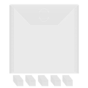 briartw 50 pack storage envelopes,clear 7x9.4" resealable plastic envelopes pockets for cutting dies stencil crafts organizer holder,storage bag for clear stamp,die cuts,scrapbook paper,photos