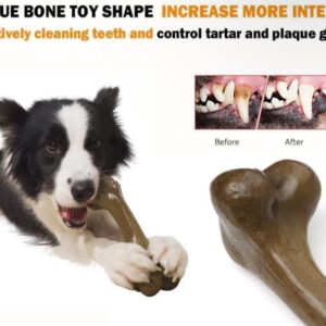 Dog Chew Toy for Aggressive Chewers,Hard Chew Toys for Dog, Indestrctible Durable and Interactive Nylon Dog Bone,Heavy Duty Dogs,Durable Nylon Teeth Cleaning Toys for Medium and Big Dog Breeds