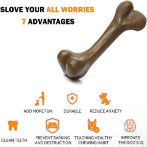 Dog Chew Toy for Aggressive Chewers,Hard Chew Toys for Dog, Indestrctible Durable and Interactive Nylon Dog Bone,Heavy Duty Dogs,Durable Nylon Teeth Cleaning Toys for Medium and Big Dog Breeds