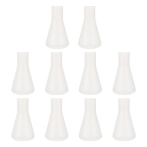 10 pcs plastic flask science conical flasks conical flask for chemistry scale conical flask scale flask for laboratory erlenmeyer flask experiment scale flask plastic conical flask