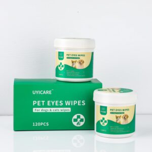 UYICARE 240 Count Pet Eye Wipes for Dog and Cat, Pet Tear Stain Remover Wipes, Eye Cleaner Pads, Unscented Gentle Pet Tear Wipe