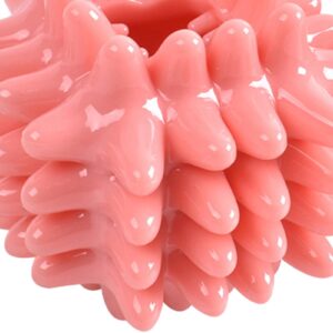 Grebest Dental Care Pet Toy Durable Pet Chew Pet Toy Bite-Resistant Soft Rubber Cat Dog Chew Toy for Teeth Cleaning Pet Food Leakage Pet Supplies Pink