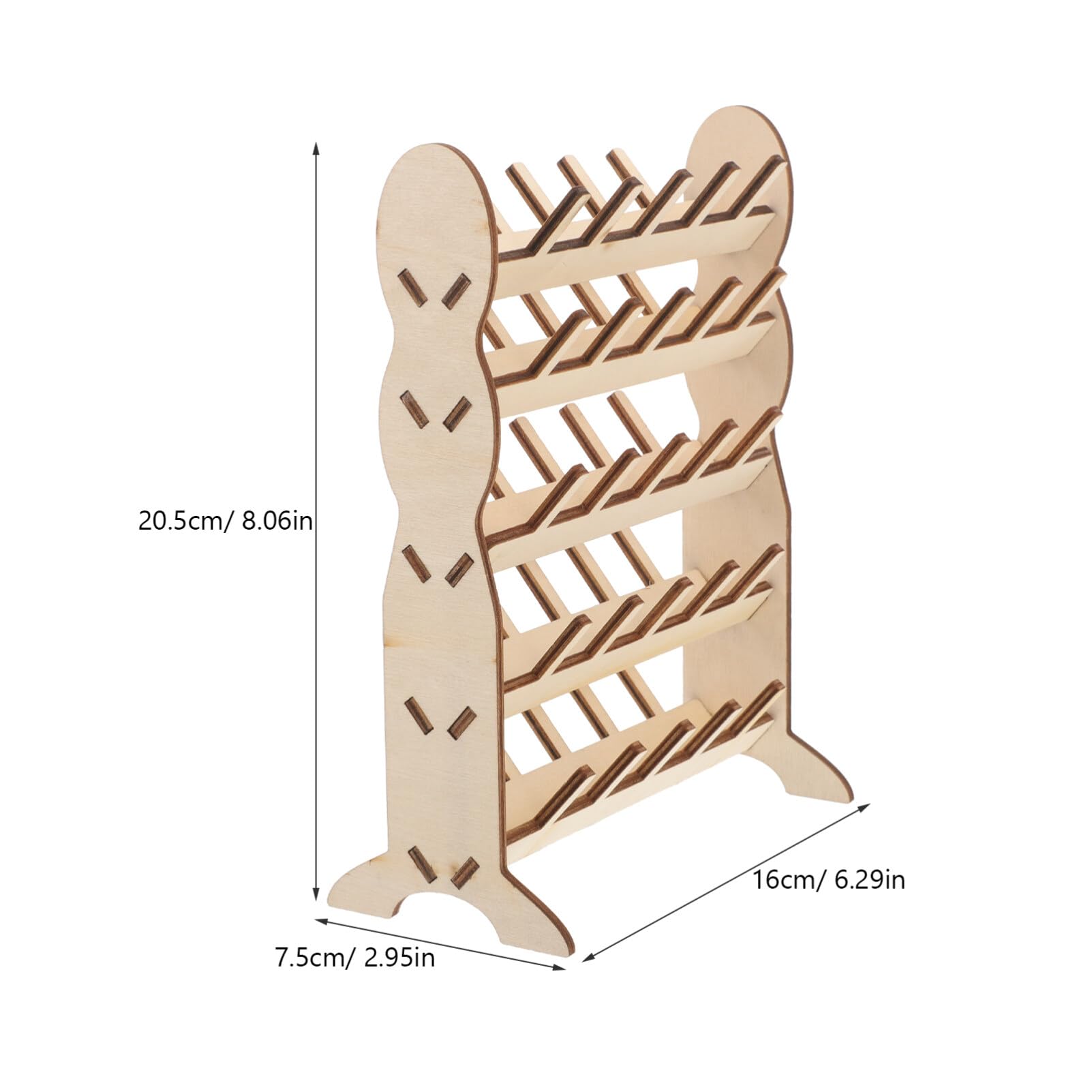 HOODANCOS Spool Sewing Thread Rack, Wall Mounted Wooden Thread Holder Organizer for Embroidery, Hair Braiding, Sewing