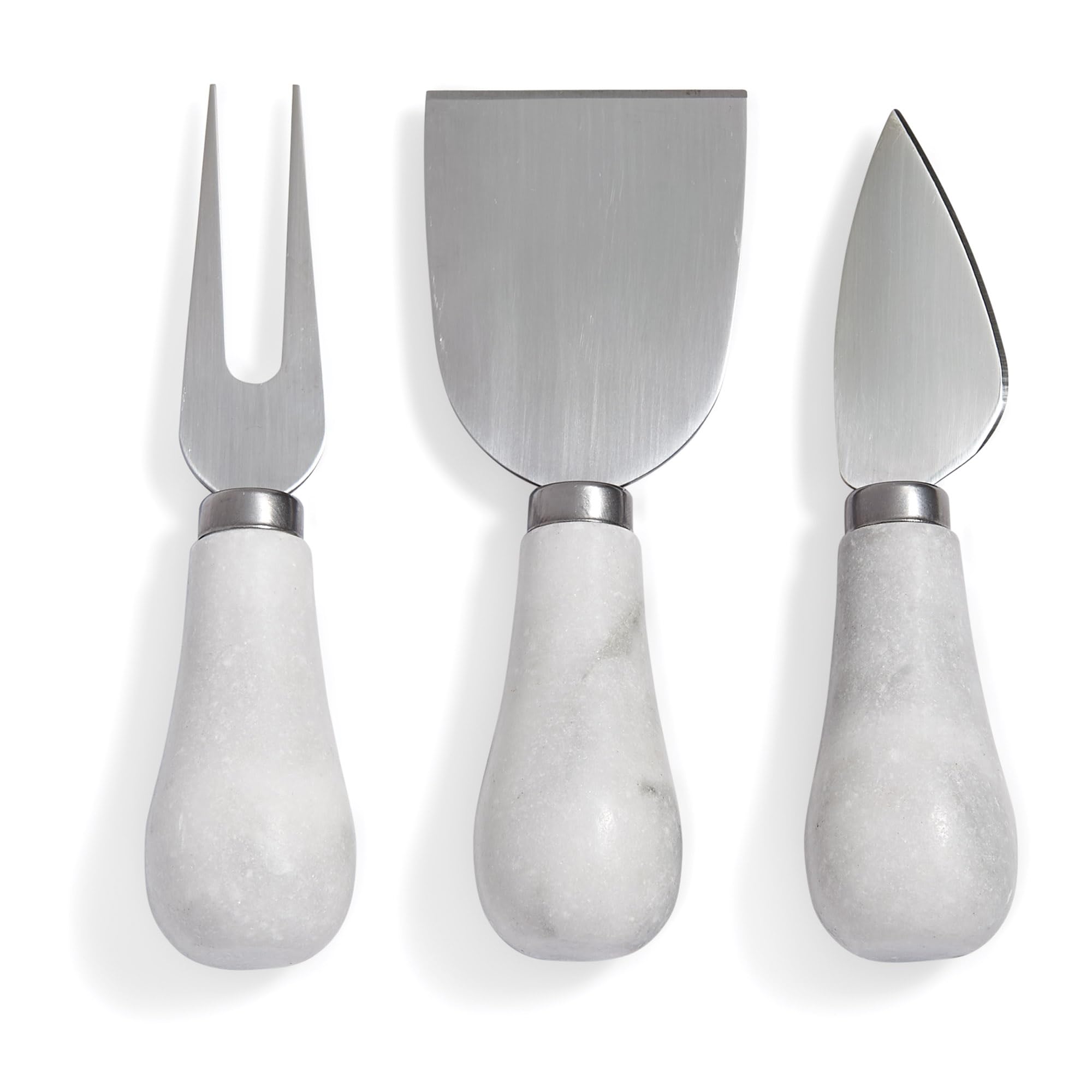 HIC Kitchen Cheese Tool Set, Stainless Steel and Marble