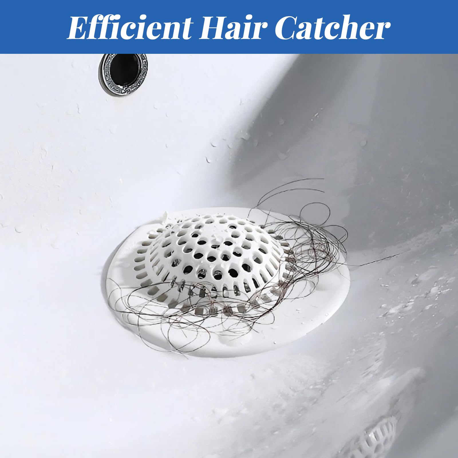 Gitohoni Hair Catcher Shower Drain, Durable Silicone Drain Strainers for Bathtub, 5 Packs Pop-up Drain Protector with Sucker for Kitchen Sink Bathroom Tub