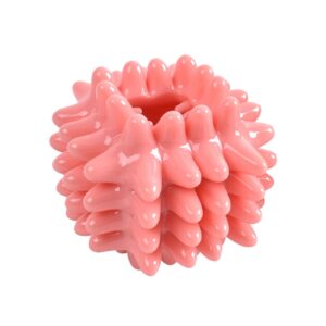 grebest dental care pet toy durable pet chew pet toy bite-resistant soft rubber cat dog chew toy for teeth cleaning pet food leakage pet supplies pink